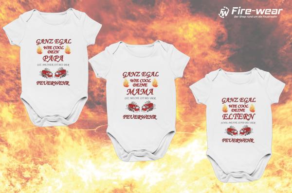 Babybody kurzarm - Feuerwehrauto